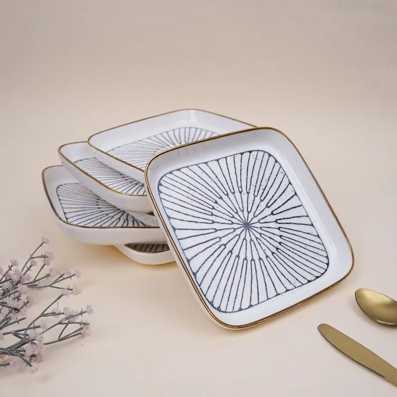 Jimo Square Snack Plate - Set Of Six media 1