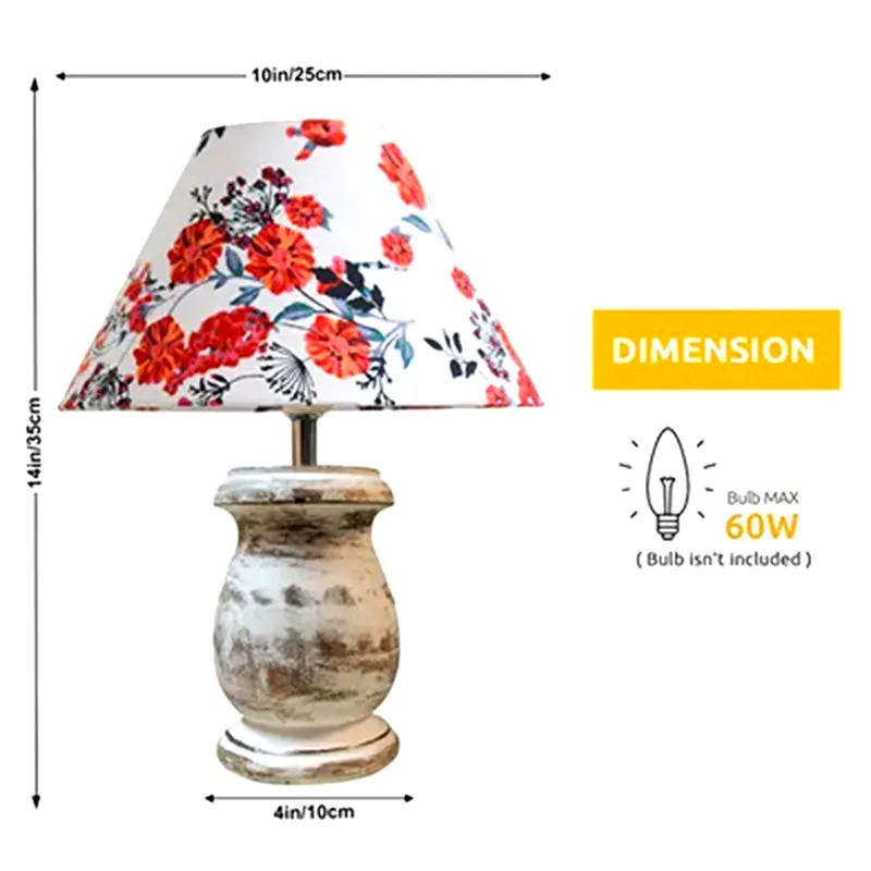 Aliora Fleura Wooden Table Lamp - Multicolor media 5