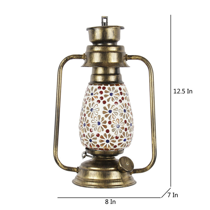 Admya Mosaic Lantern Iron Wall Lamp - Gold media 7