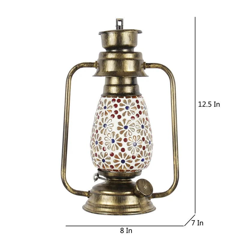 Admya Mosaic Lantern Iron Wall Lamp - Gold media 7