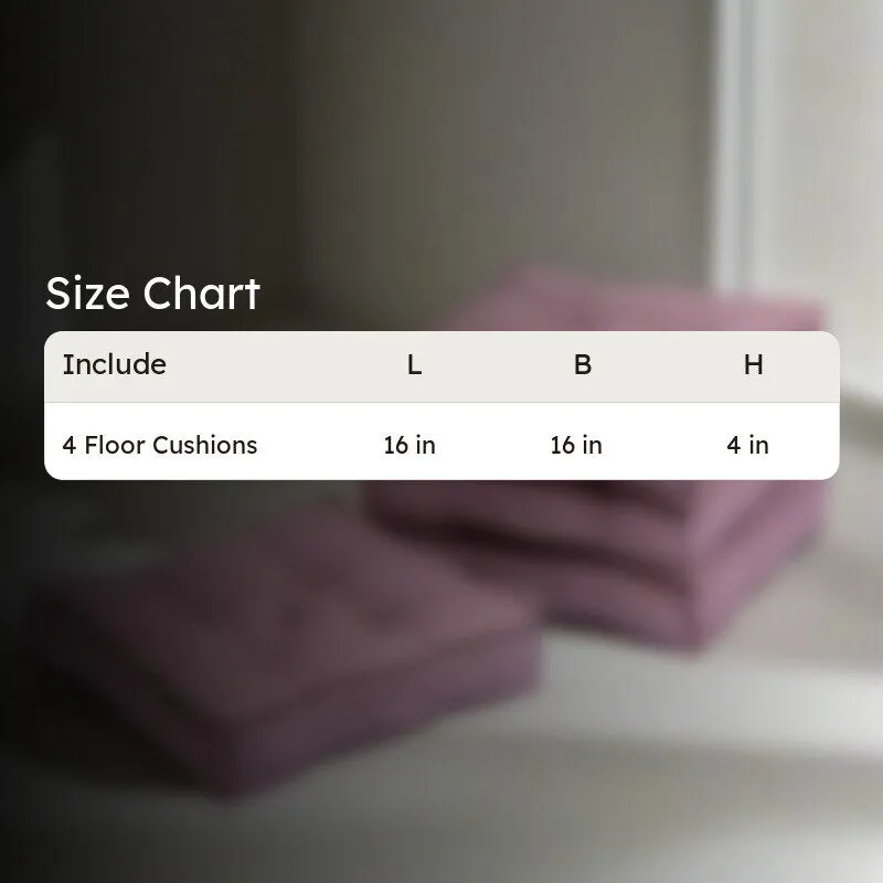 Tara Floor Cushion (Lilac Purple) - Set Of Four media 8