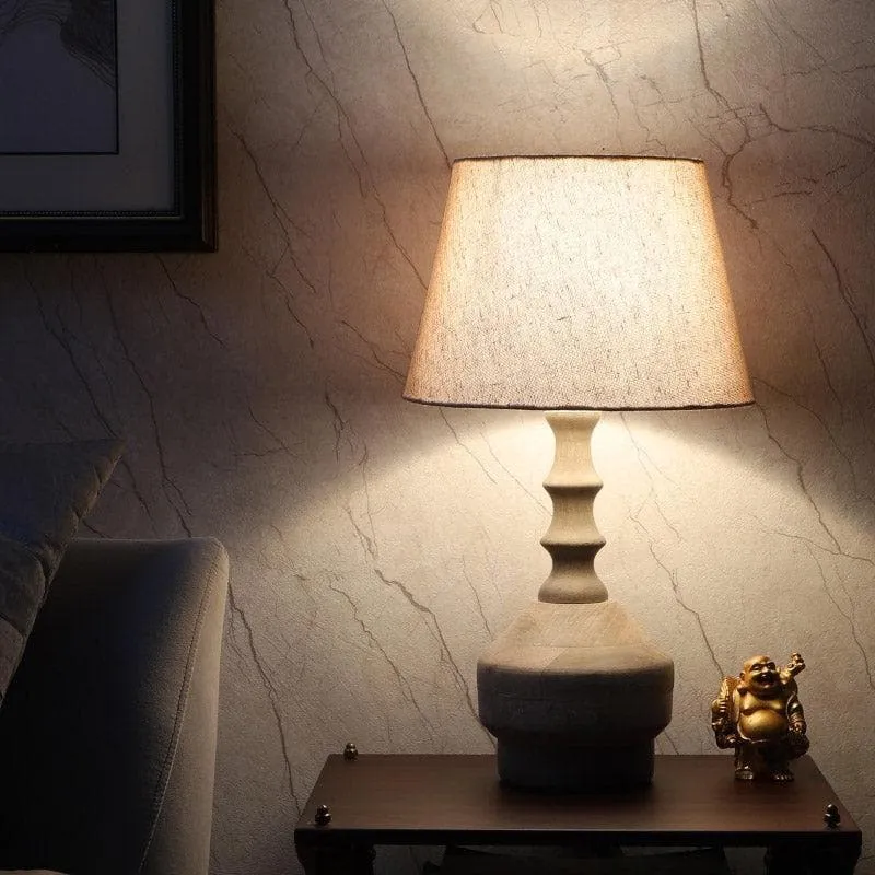 Mishuna Bella Fabric Table Lamp - White media 1