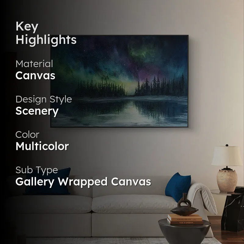 Aurora Reflections Canvas Wall Painting media 2
