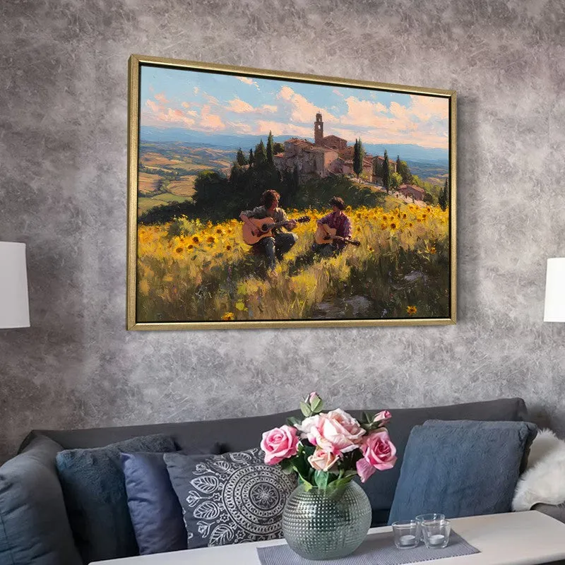 Sunflower Song Canvas Wall Painting With Frame media 6