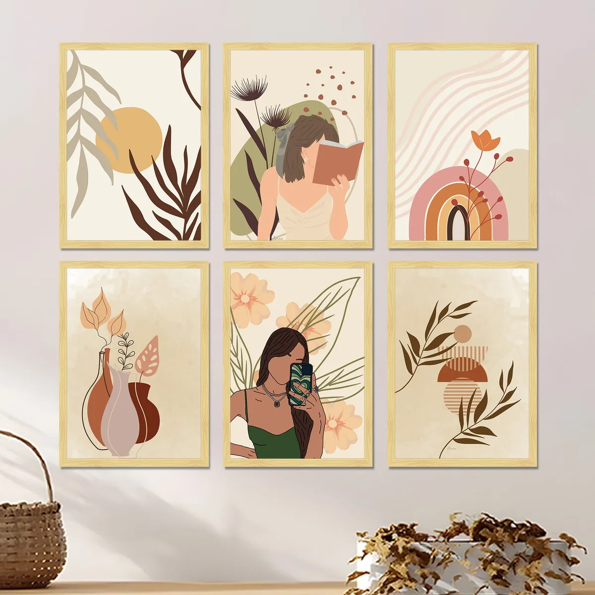 Blosma Boho Wall Art - Set Of Six media 6