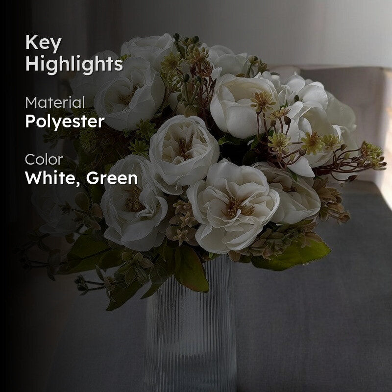 Rose-Zee Artificial Flower - White media 2