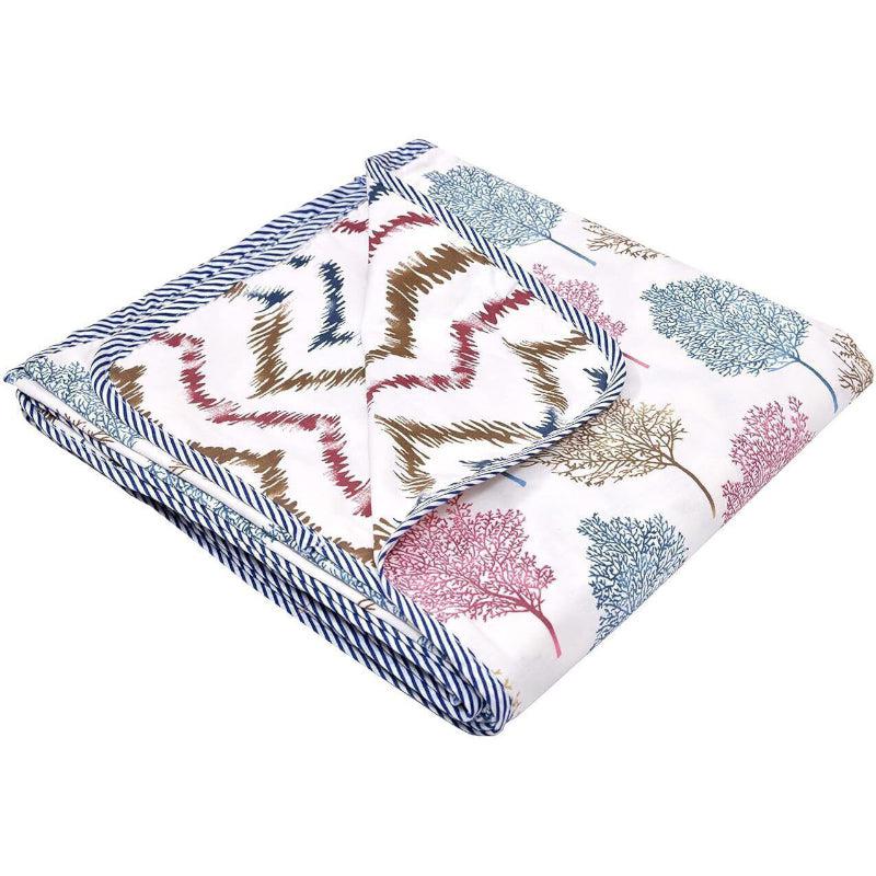Arav Autumn Reversible Cotton Dohar (Blue & Pink)  - 180 GSM media 3