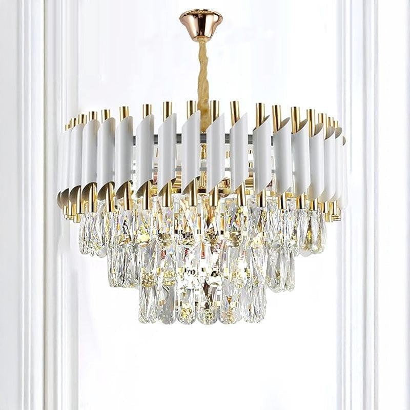 Versailles Crystal Chandelier - White media 3