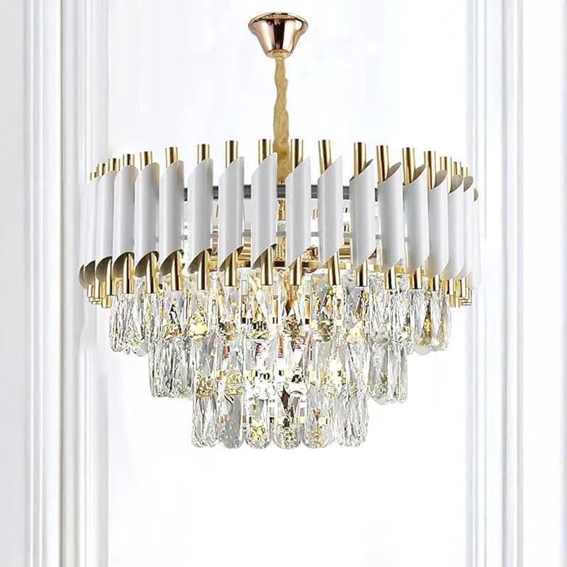Versailles Crystal Chandelier - White media 3