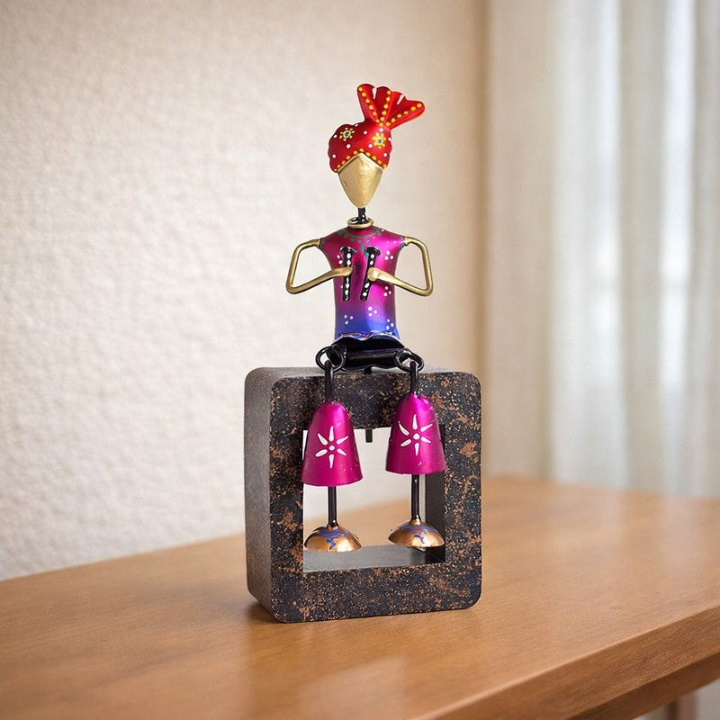 Musician Figurine Decorative Showpiece - Pink,Red