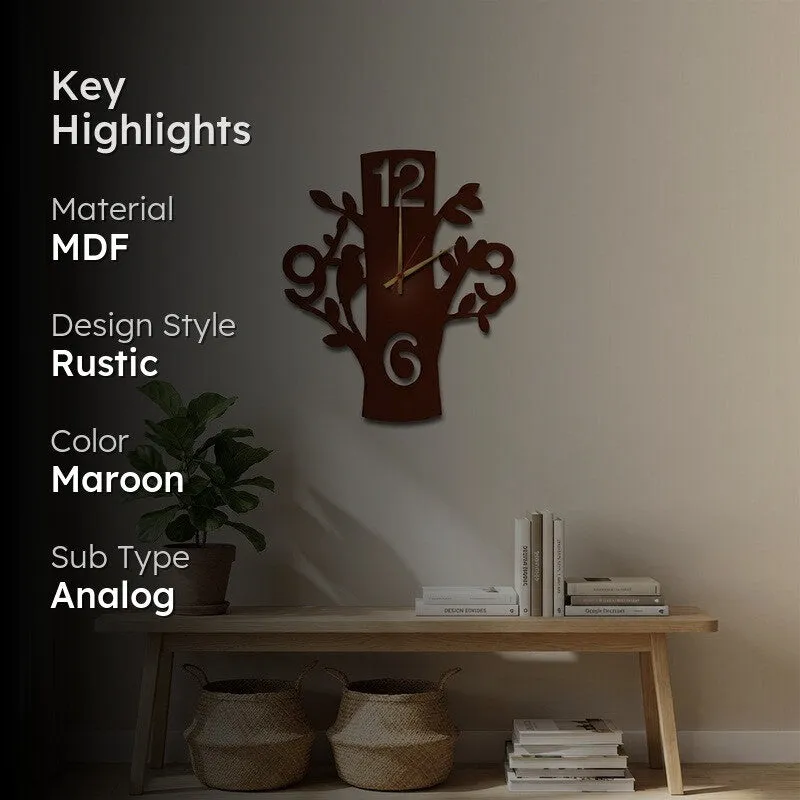 Trevia Brown MDF Wall Clock media 2