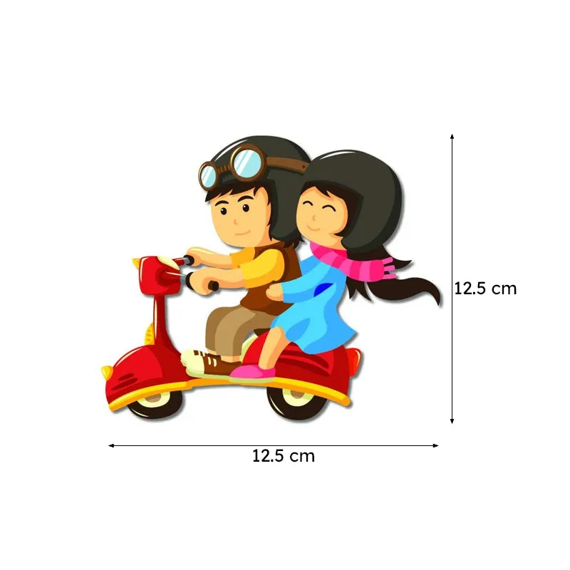 Couple Scooter Ride Fridge Magnet media 7