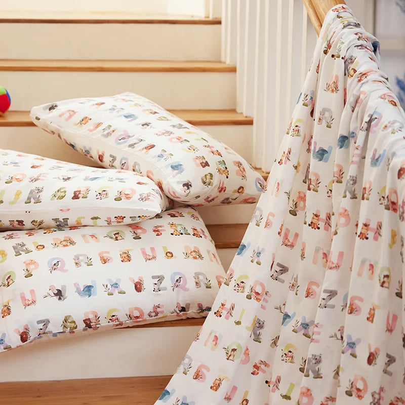 Alphabet Dreams Printed Cotton Duvet Cover media 4