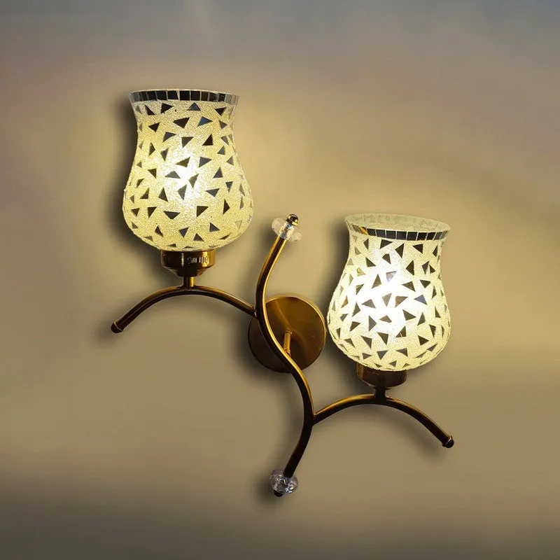 TwinAura Glass Wall Lamp - White media 6