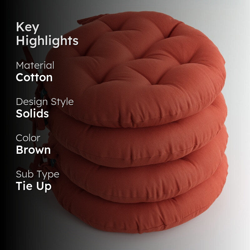 Paylon Chair Pad (Terracotta Brown) - Set Of Four media 2