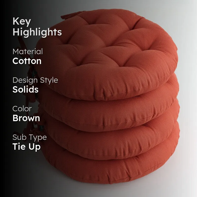 Paylon Chair Pad (Terracotta Brown) - Set Of Four media 2