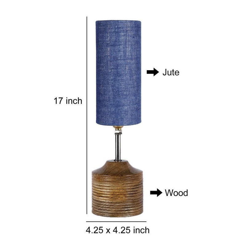 Woody Fabric Table Lamp - Blue,Brown media 9
