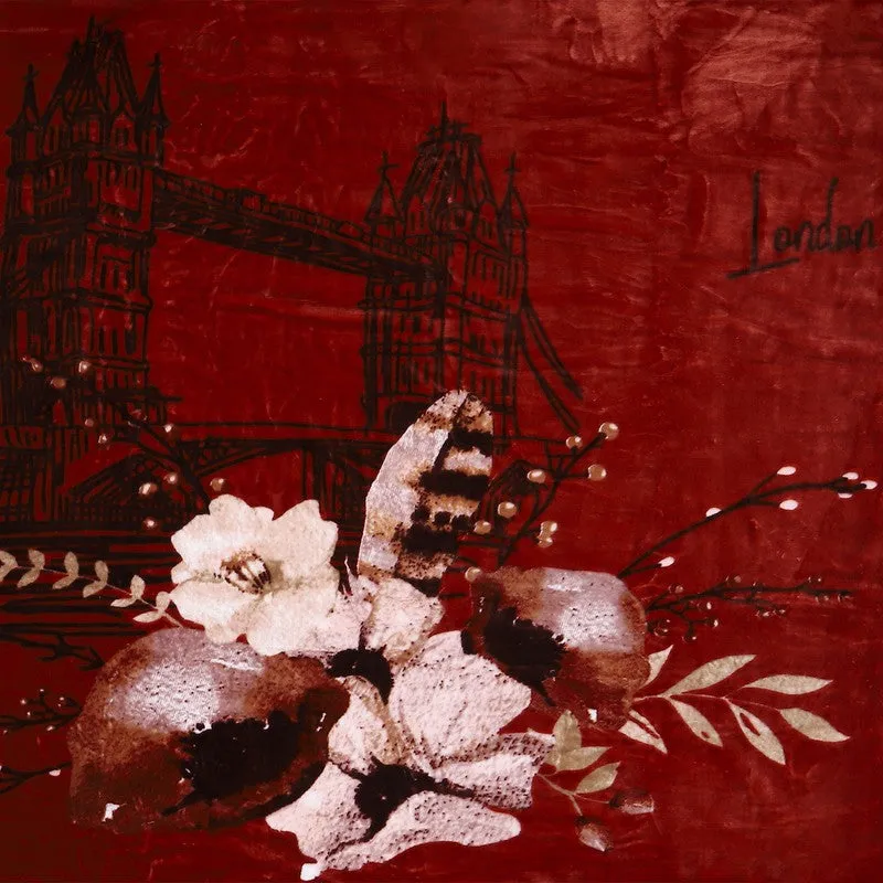 Monte Carlo Crimson Bloom Blanket - 600 GSM media 7