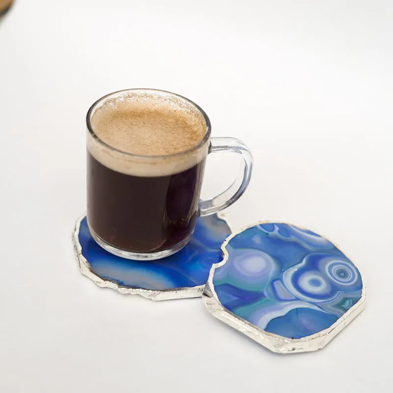 Vesto Brazilian Agate Coaster (Blue) - Set Of Two media 5