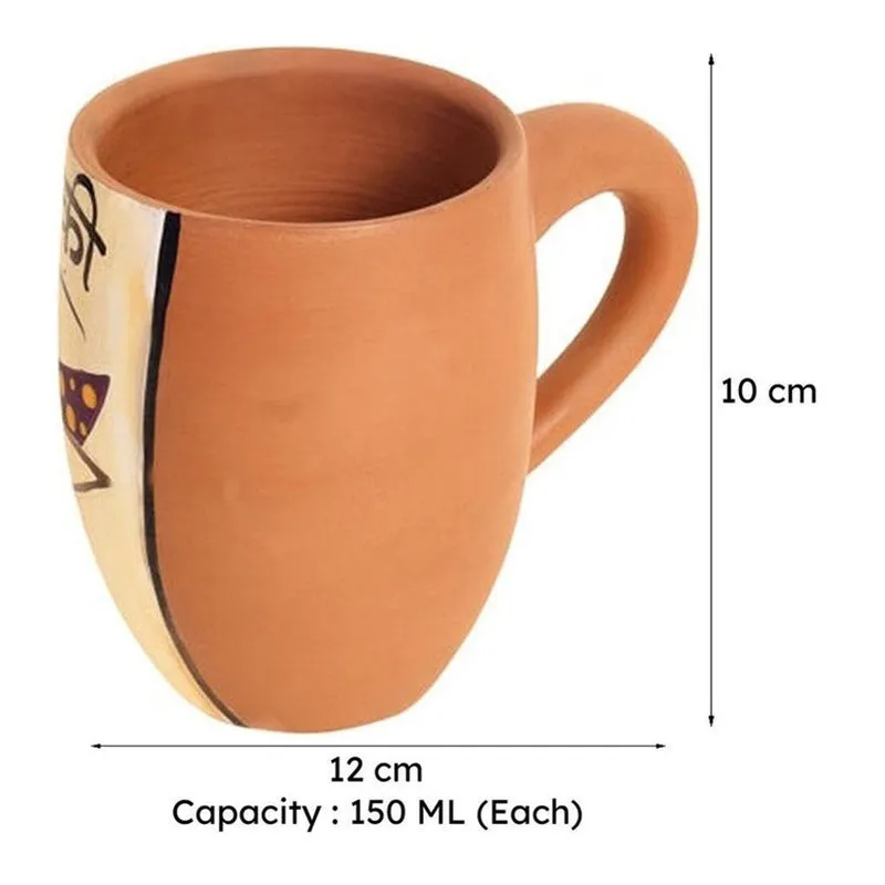 Ek Terracotta Tea Cup (150 mL Each) - Set of Two media 8