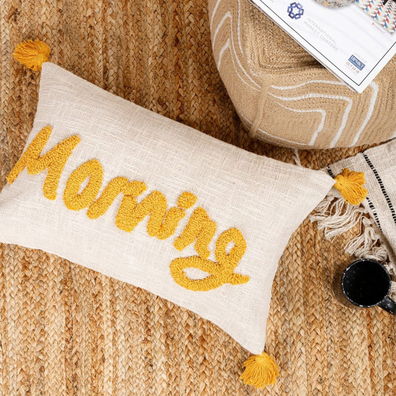 Morning Scrawl Tufted Cushion Cover Set - Set Of Two media 5