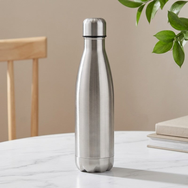 AquaVault Airtight Bottle (Silver) - 500 mL