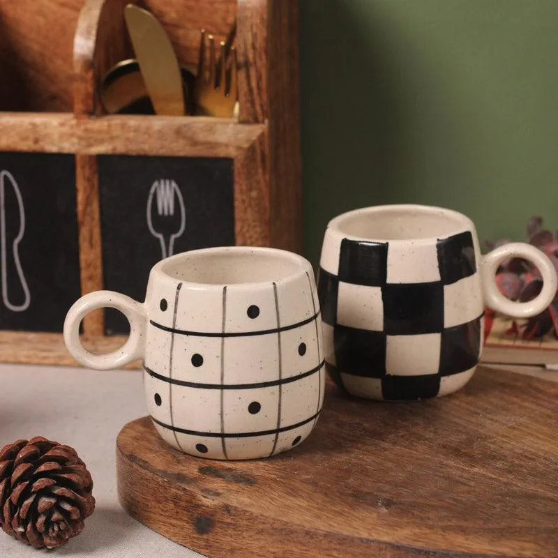 Enoch Ceramic Tea Cup (230 mL Each) - Set of Two media 1