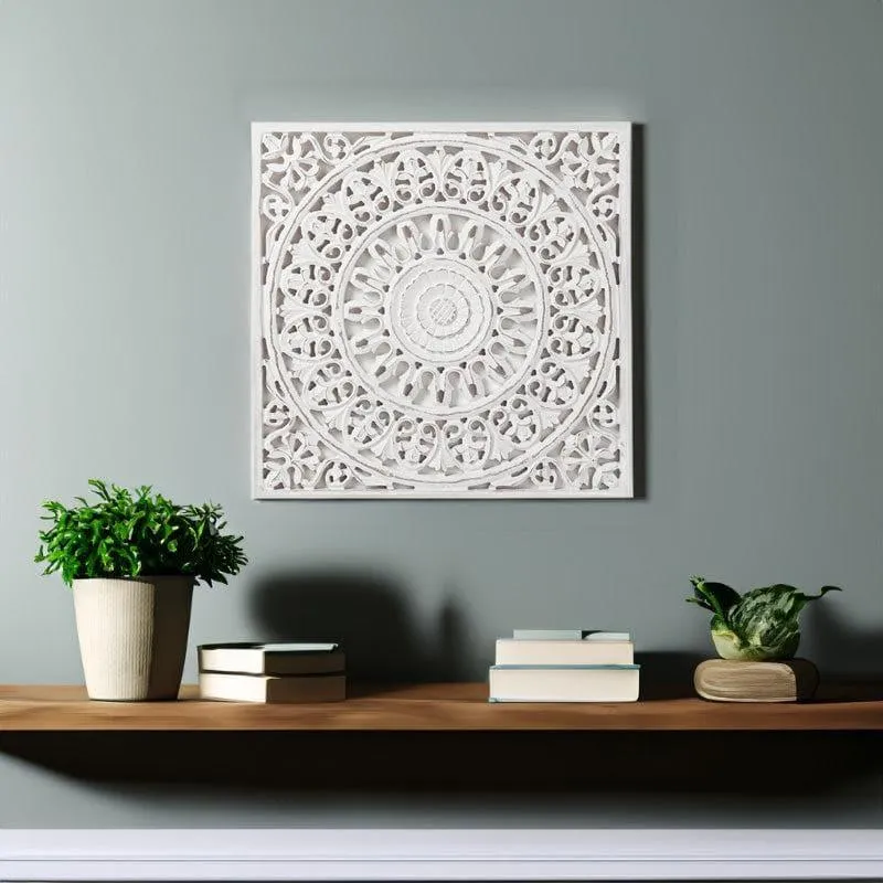 Ethnic Floral Wooden Wall Accent media 1