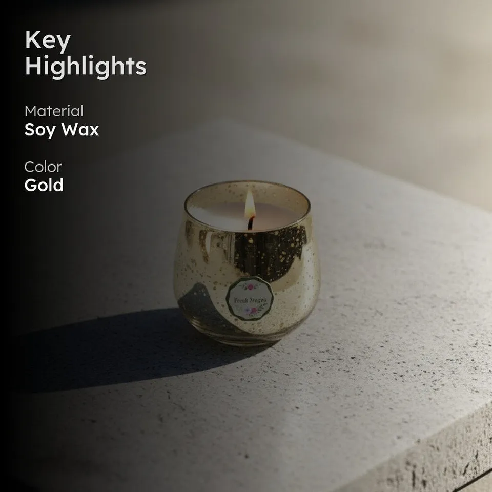 Glimmer Gala Scented Candle - Gold media 2