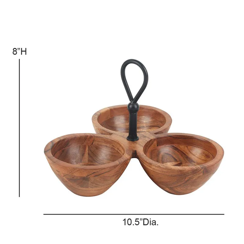 TriServe Wood Serving Bowls - 900 ML media 8