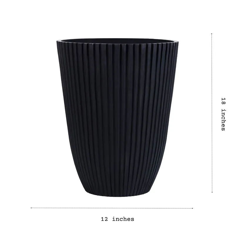 Botanica Ribbed Planter (Charcoal) - 1 Feet media 7