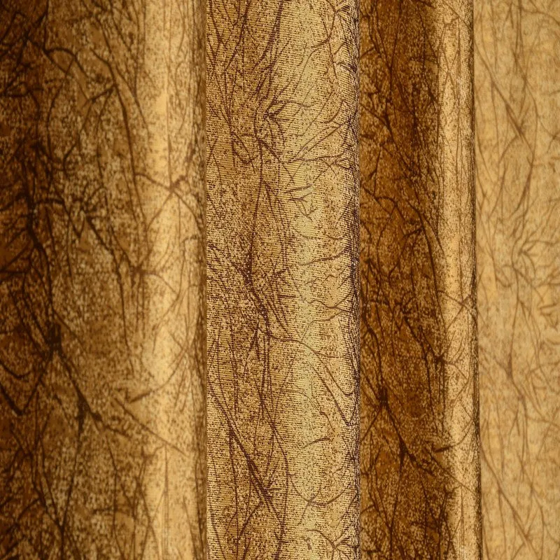 SoftFall Printed Curtains (Brown) - Set Of Two media 5