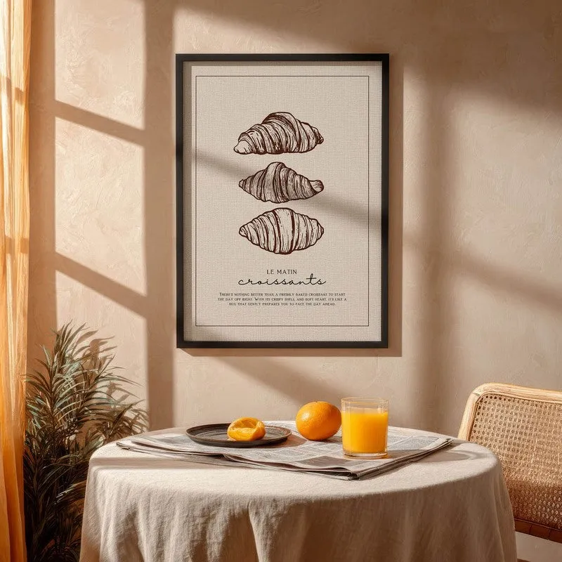 CroissantMorphosis Archival Canvas Wall Art - Black media 4