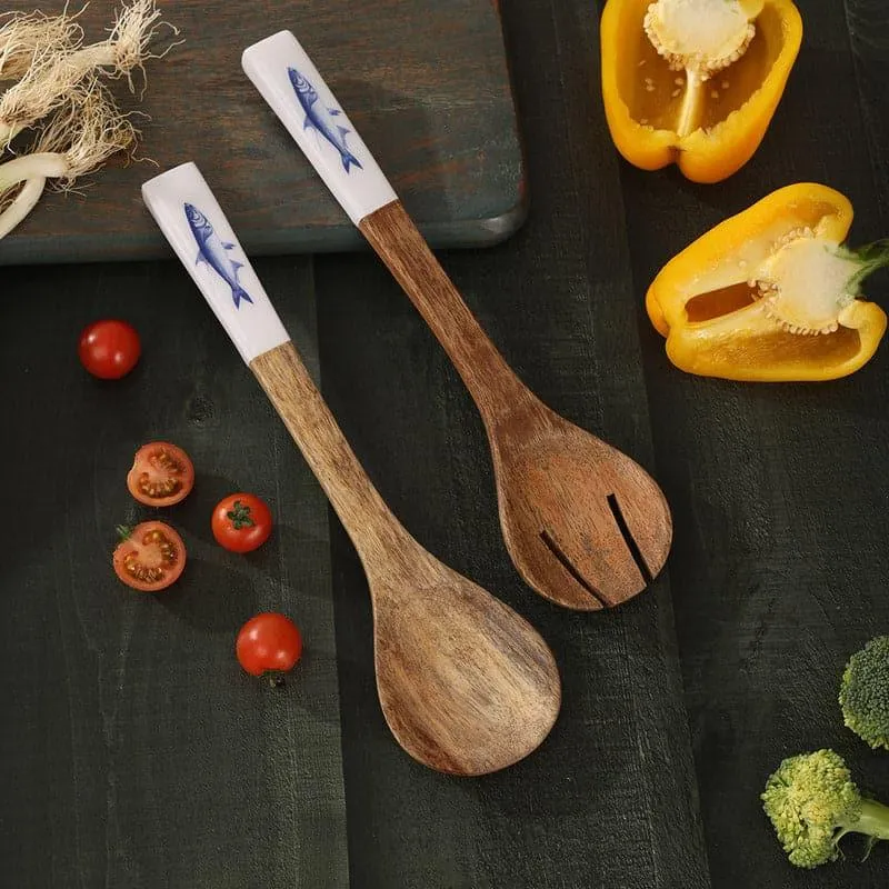 Mixumum Wooden Salad Spoon - Set Of Two media 1