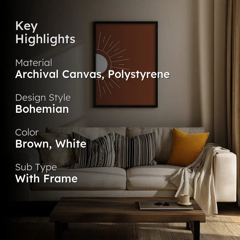 Primal Glow Canvas Wall Painting With Black Frame media 2