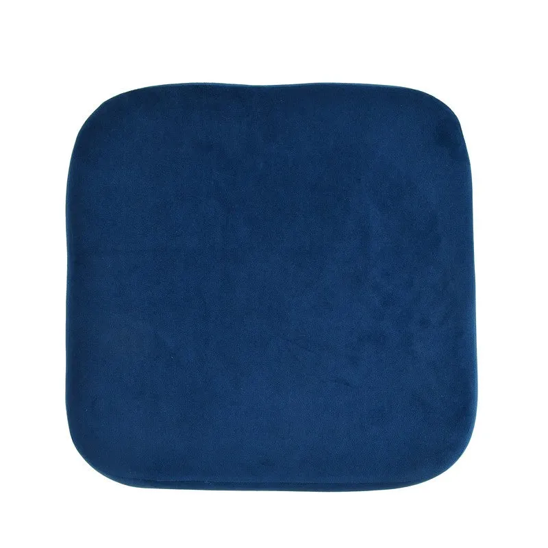 Aureum Solid Velvet Pouffe - Blue media 4