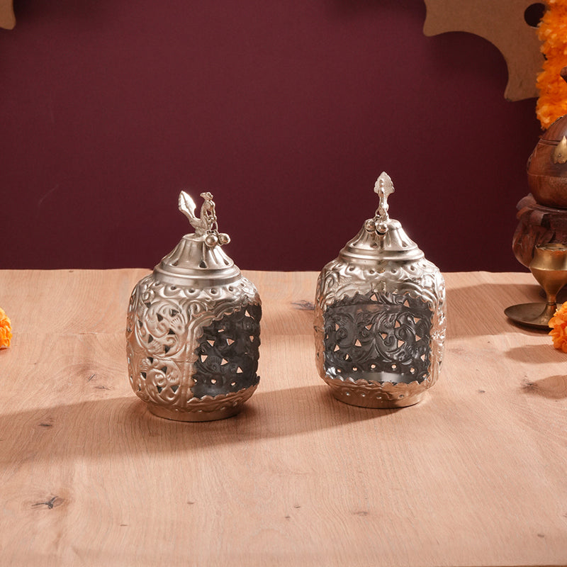 Berry Charm Tea Light Holder - Set Of Two media 4