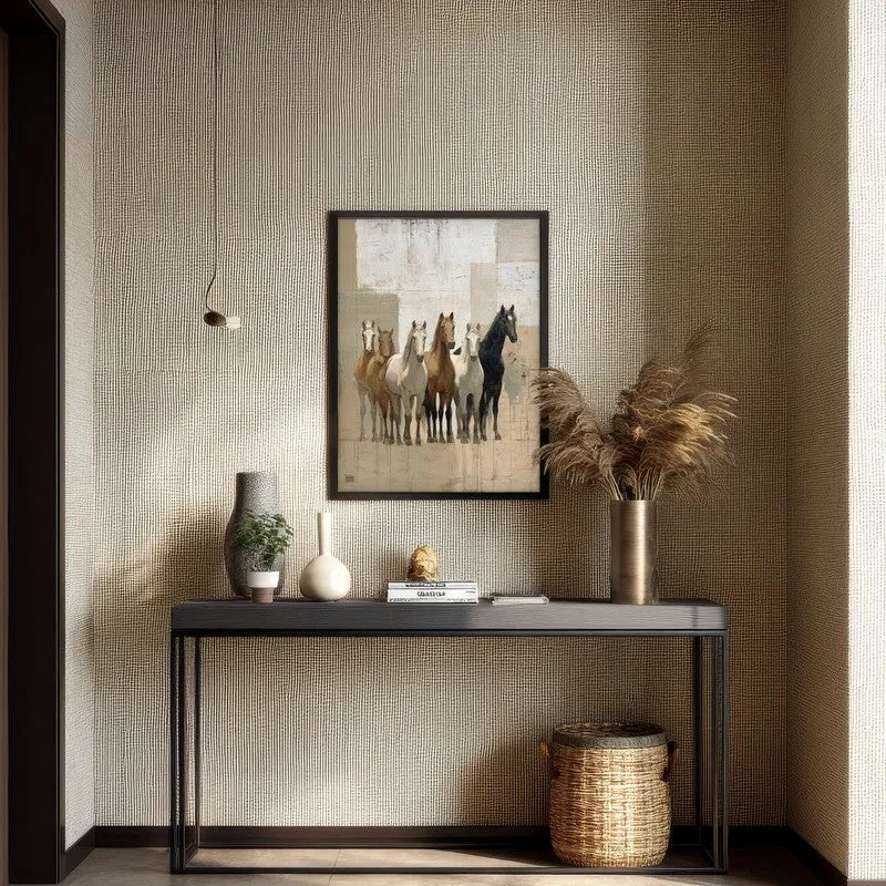 Equine Presence Wall Painting With Black Frame media 6