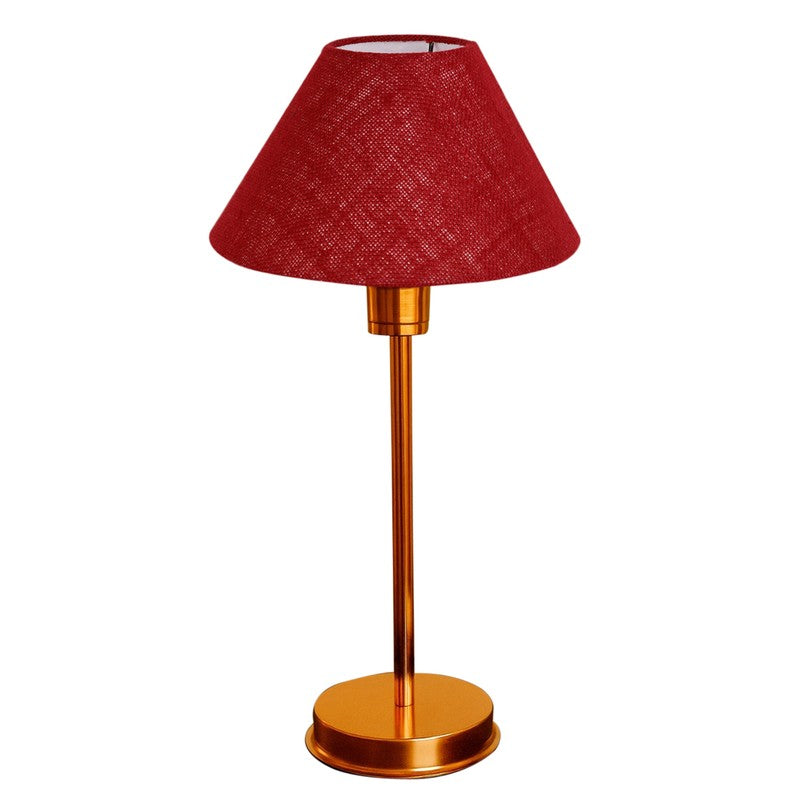 Kavira Orvo Metal Table Lamp - Maroon media 5