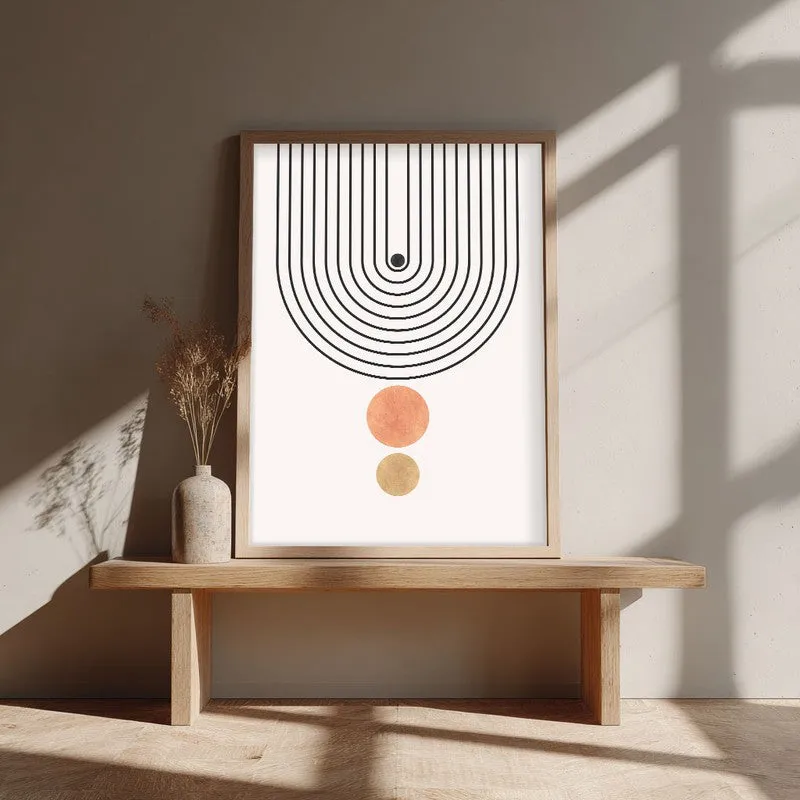 Warm Tones Canvas Wall Painting With Brown Frame media 4