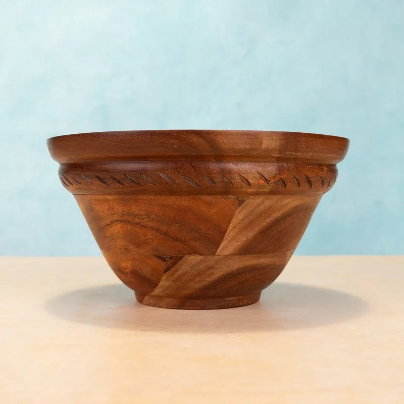 Handcrafted Wood Mixing Bowl - 1600 mL media 5