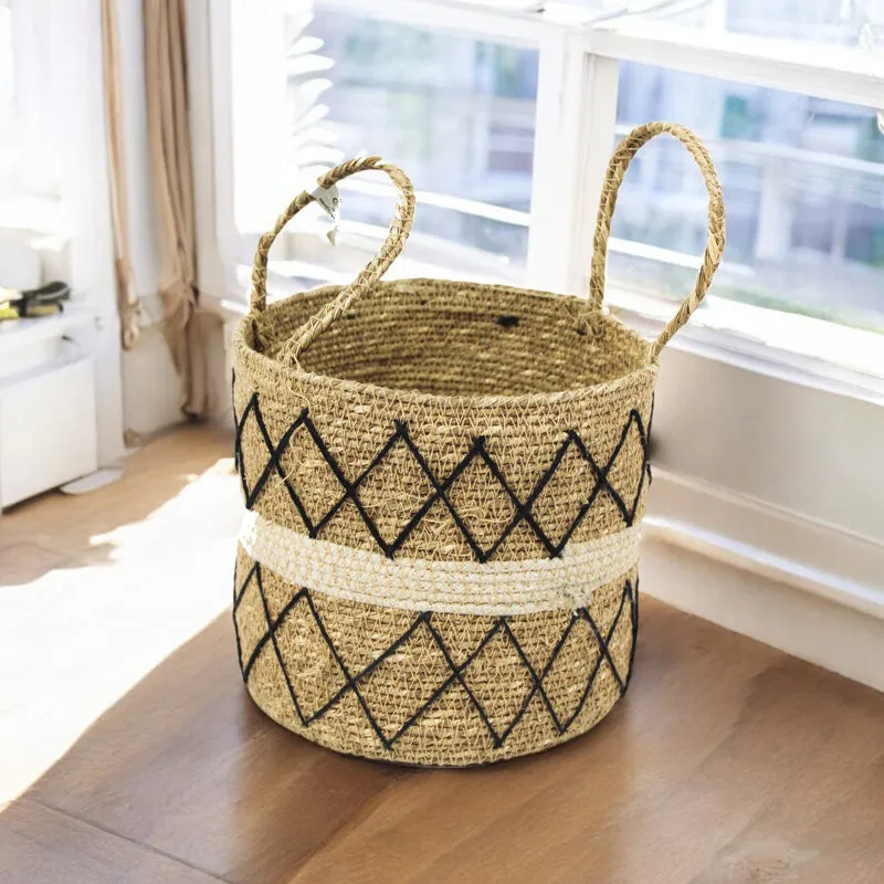 Raaya Sea Grass Natural Fiber Storage Basket media 1