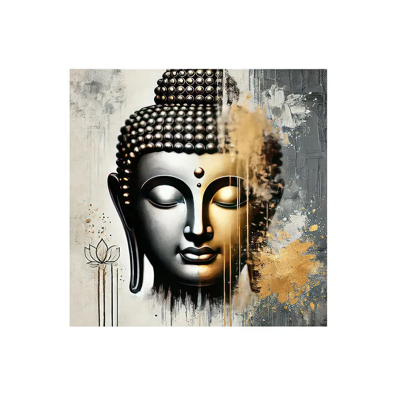 Calm Face Buddha Wall Painting media 5
