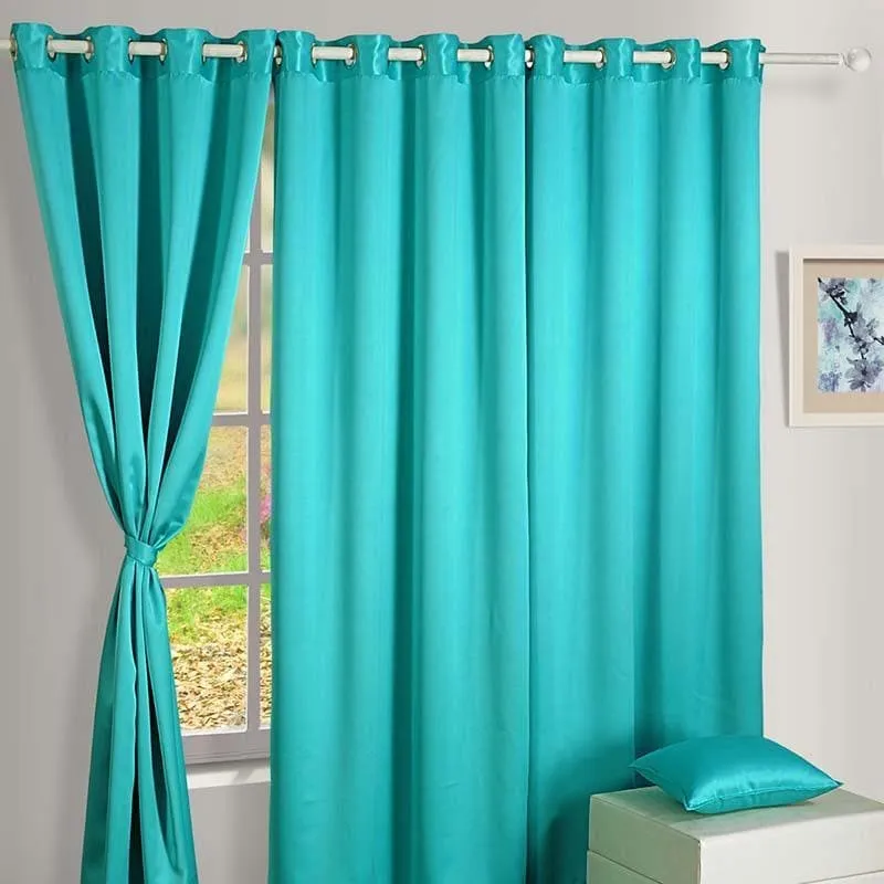 Swayam Blue Castle Polyester Curtain media 4