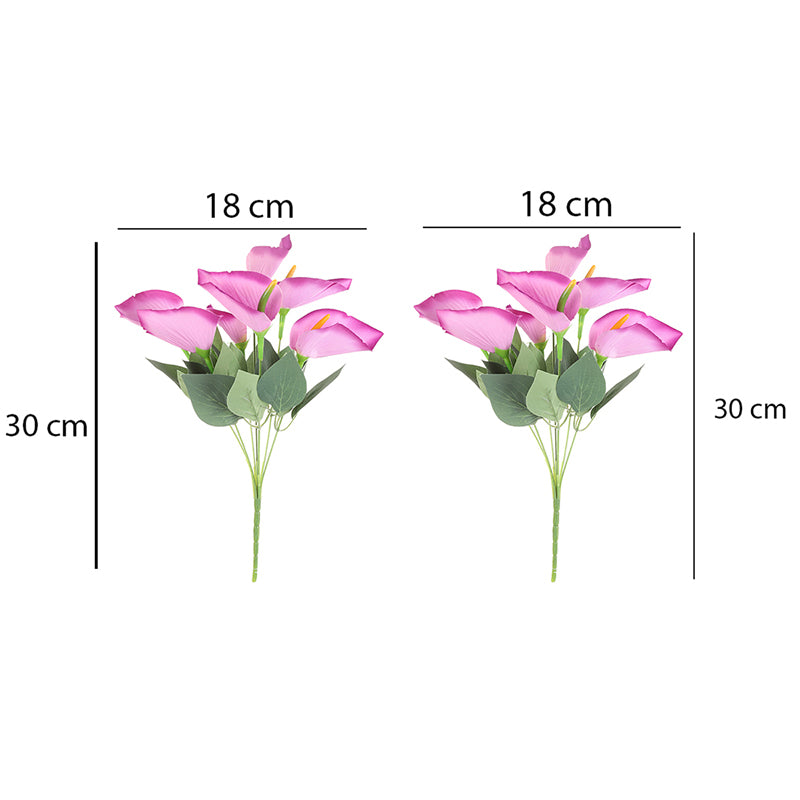 Faux Anthurium Lily Flower Plant - Set Of Two media 4