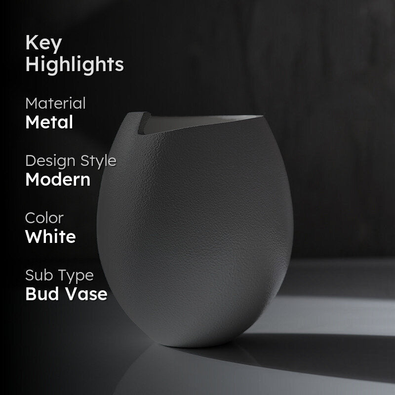 Itaro Ivory Metal Vase media 2