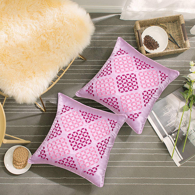 Argyle Dots Embroidered Cushion Cover - Set Of Two media 3