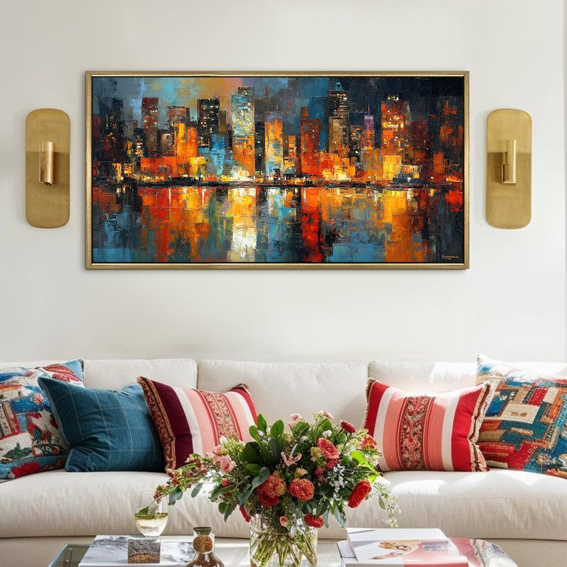 Metrolight Canvas Wall Painting With Frame