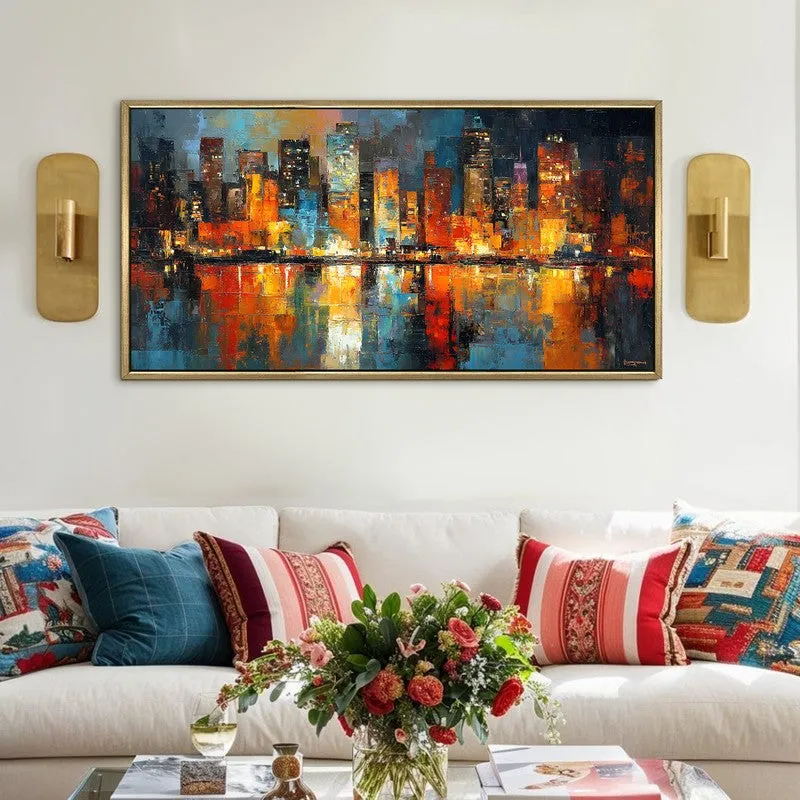 Metrolight Canvas Wall Painting With Frame media 1