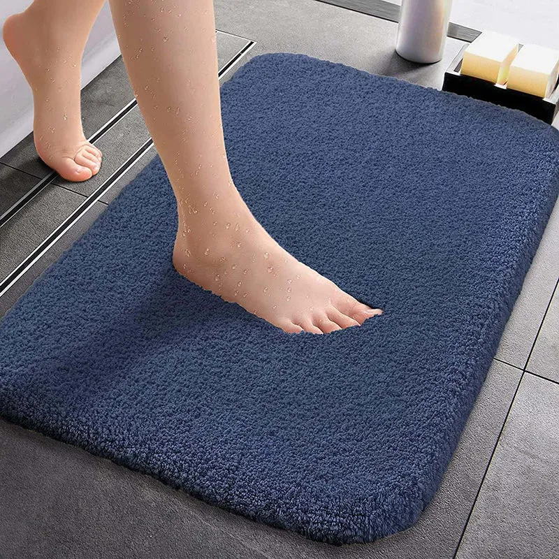 Lois Anti Skid Bath Mat (Blue) - Set Of Three media 3